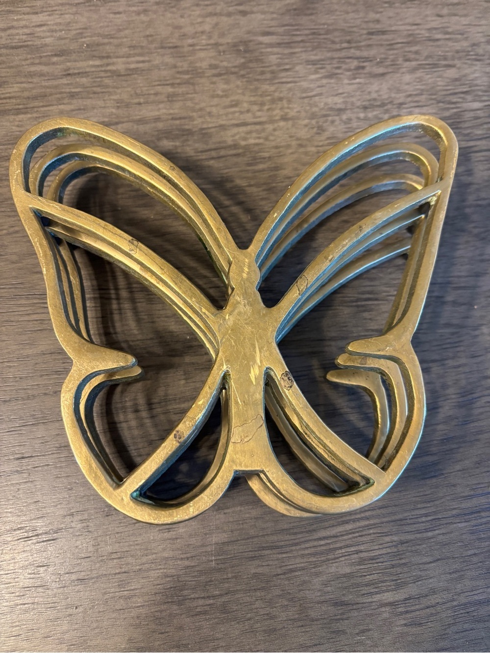 Set of 3 Vintage Brass Butterfly Trivets - Picture 2 of 7